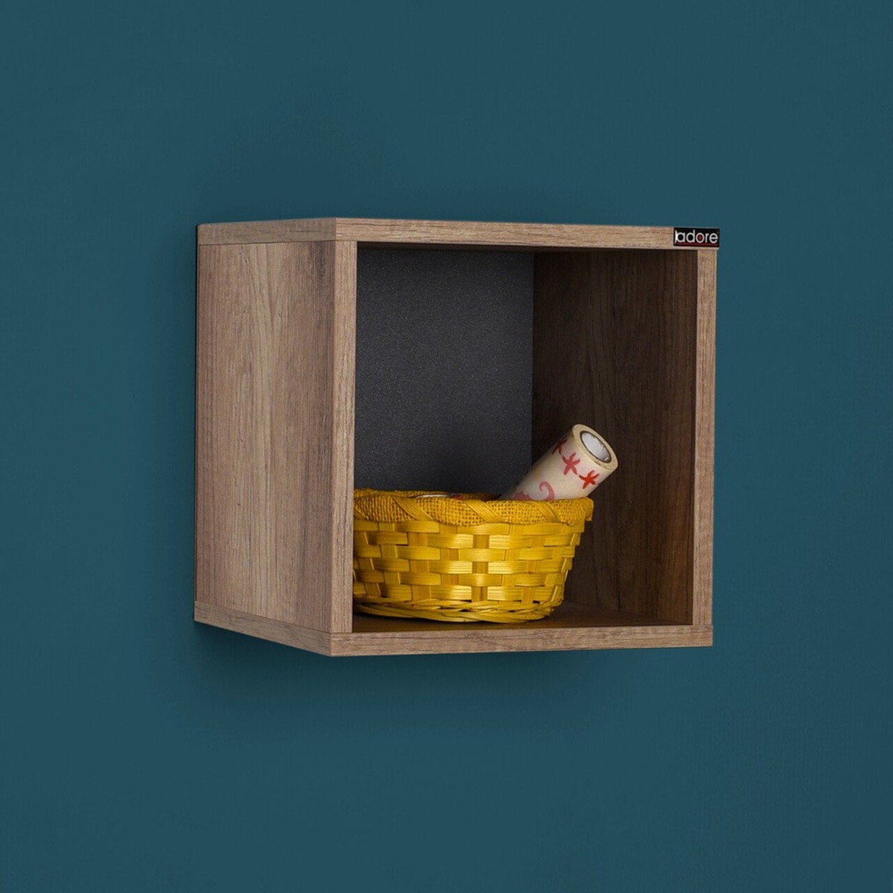 Raft de perete, Hanah Home, Raf-033-Tt-1, 33x33x19 cm, Nuc deschis - imagine 6